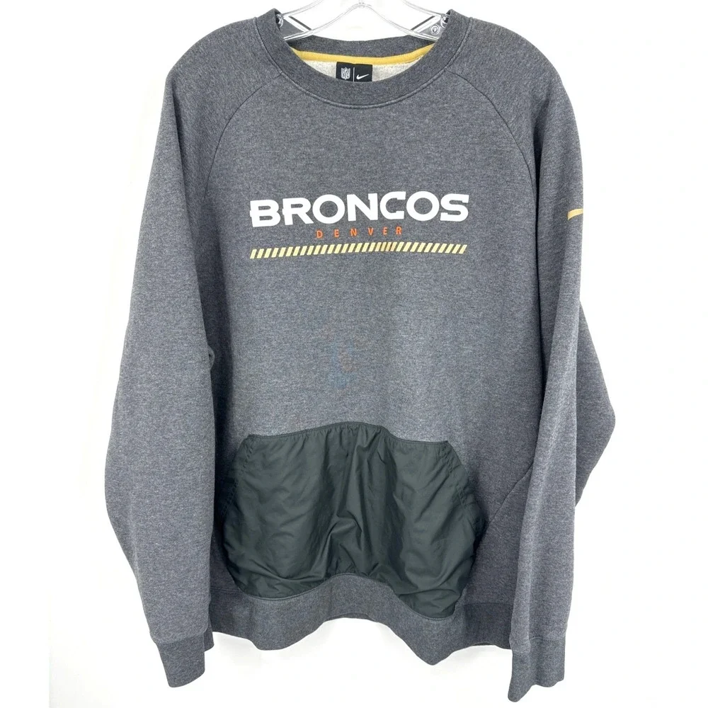 Denver Broncos Sweatshirt Womens‎ 3XL Nike NFL Team Apparel Pullover Heavyweight